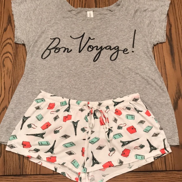 Forever 21 Other - Paris Bon Voyage! Pajama Set